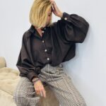 Blouson léger col montant effet boule