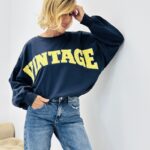 Sweat Vintage Détail Moumoute