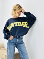Sweat Vintage Détail Moumoute