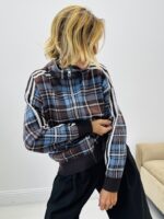 Veste à carreaux col montant – Image 3