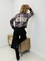 Veste à carreaux col montant – Image 7