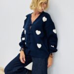 Gilet motif cœur attache Brandebourg
