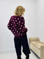 Pull à pois col V – Image 8