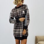 Robe pull à carreaux
