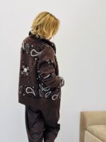 Veste col entonnoir motif cachemire – Image 5