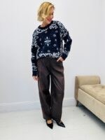 Pull Col Rond Motif Cachemire – Image 5