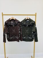 Veste col entonnoir motif cachemire – Image 2