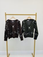 Pull col V motif cachemire – Image 2