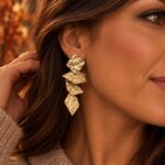 Boucles d'oreilles dorées et argentées