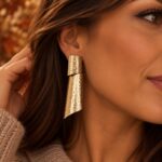 Boucles d'oreilles métalliques martelées