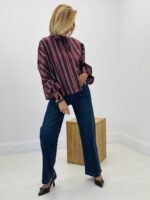 Jean coupe wide leg détail poches carreaux – Image 5