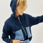 Veste à capuche détail jean - Marque JOEY&JOEY