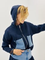 Veste à capuche détail jean - Marque JOEY&JOEY
