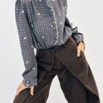 Chemise Petits Carreaux Col Victorien