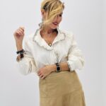 Chemise broderie ton sur ton