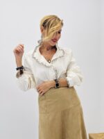 Chemise broderie ton sur ton