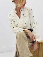 Chemise broderie fleurs