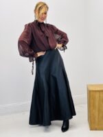 Blouse fluide doublée élastique – Image 3