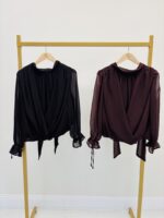 Blouse fluide doublée élastique – Image 2