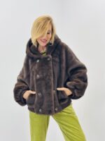 Veste fausse fourrure avec capuche - Marque GIOVANNI – Image 8