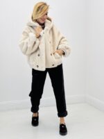 Veste fausse fourrure avec capuche - Marque GIOVANNI – Image 3