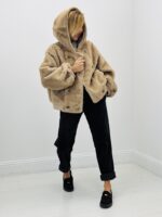 Veste fausse fourrure avec capuche - Marque GIOVANNI – Image 5