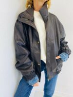 Veste Style Aviator en simili cuir