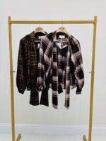 Chemise à Carreaux avec Lavallière – 100 % rayonne – Image 2