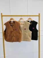 Gilet Sans Manches en Maille Teddy – Image 3