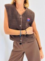 Gilet Sans Manches en Maille Teddy – Image 10