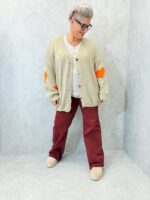Gilet grande taille avec cœurs – Style cosy & tendance – Image 3
