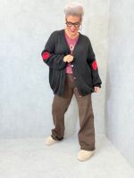 Gilet grande taille avec cœurs – Style cosy & tendance – Image 2