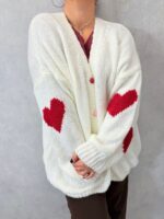 Gilet grande taille avec cœurs – Style cosy & tendance – Image 9