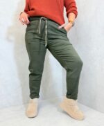 Pantalon coton stretch à taille élastique – Image 2