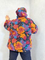 Veste fleurie en laine bouillie – Grande Taille – Image 3