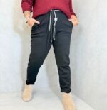 Pantalon coton stretch à taille élastique – Image 4