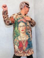 Manteau imprimé Frida Kahlo – Grande Taille – Image 2
