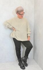 Pull oversize bouclette grande taille – Image 2