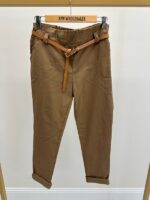 Pantalon taille élastiquée avec ceinture – Image 3