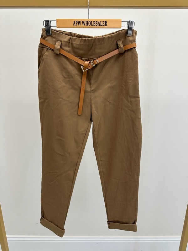23102025-009 Pantalon taille élastiquée avec ceinture – Image 3