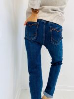 Jean Coupe Droite avec Détails cœur