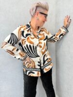 Chemise imprimée graphique – Grande Taille – Image 2