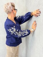 Blouse ample avec manches brodées – Grande Taille – Image 4