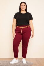 Pantalon taille élastiquée avec ceinture – Image 9
