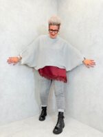 🖤 Pull Poncho Chic à Dentelle