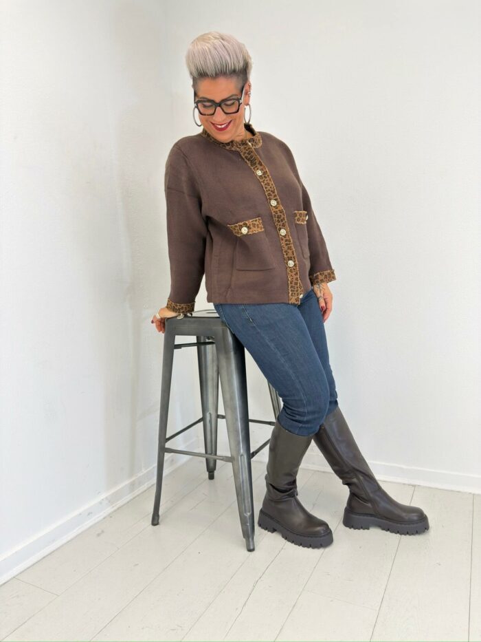 Gilet grande taille details imprimés – Image 4