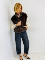Gilet Sans Manches effet Fausse fourrure – Image 12