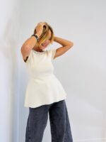 Top en Maille avec Col orné de strass – Image 10