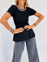 Top en Maille avec Col orné de strass – Image 3