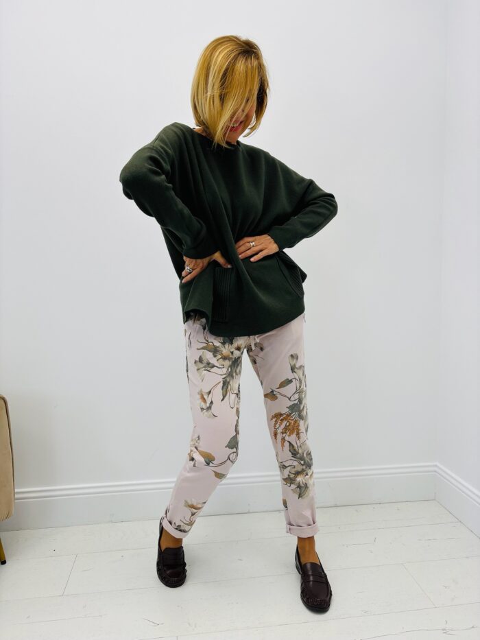 Pantalon Jogg imprimé fleuri – Image 2